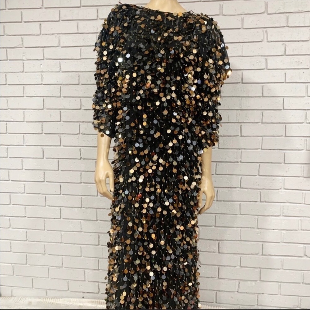 Asos Edition Women’s Drape Sleeve Sequin Droplet Dress
